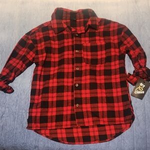Art Class Red and Black Checkered Shirt